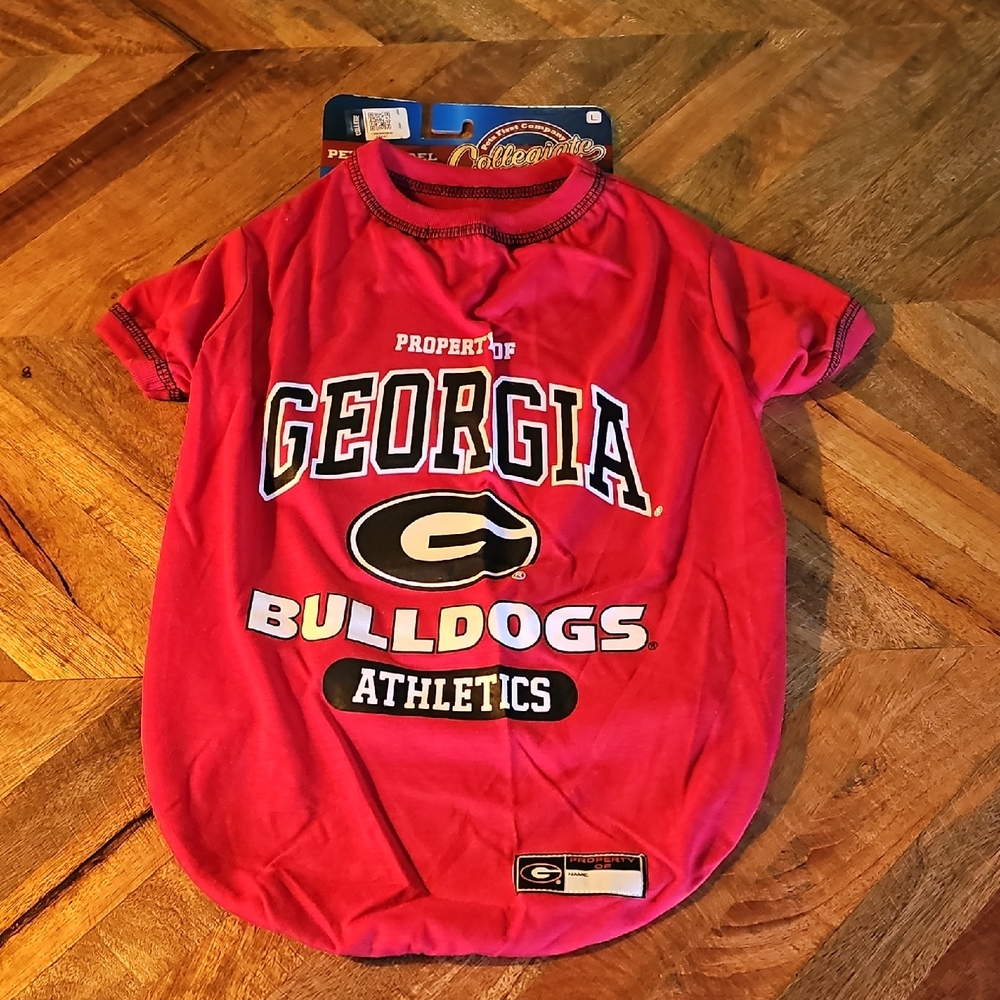 Georgia Bulldogs Pet Shirt Sz Large